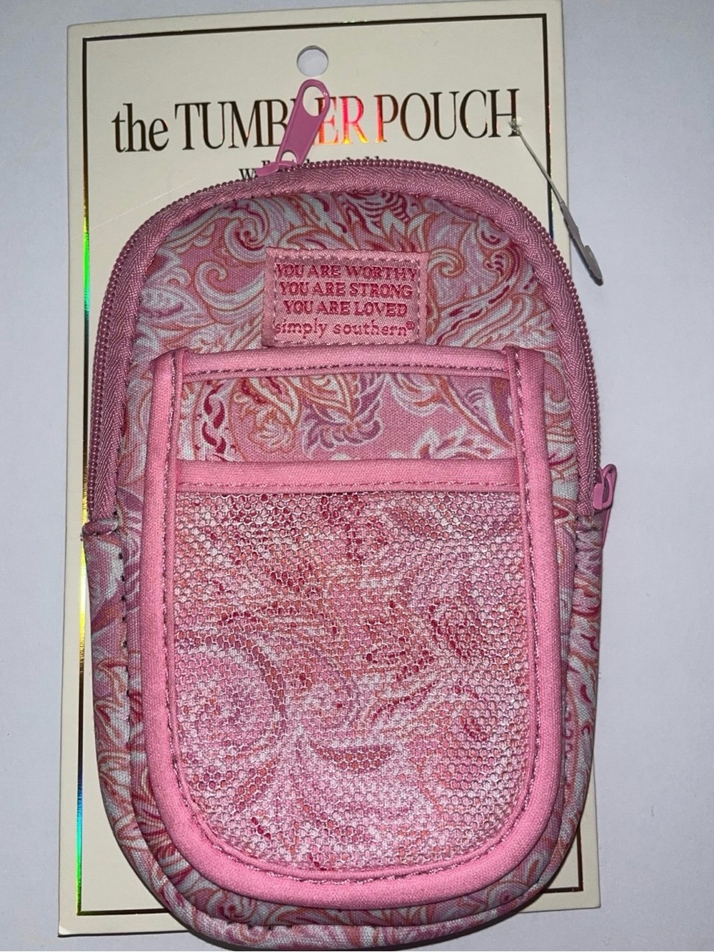Simply Southern Pink Paisley Tumbler Wallet Pouch